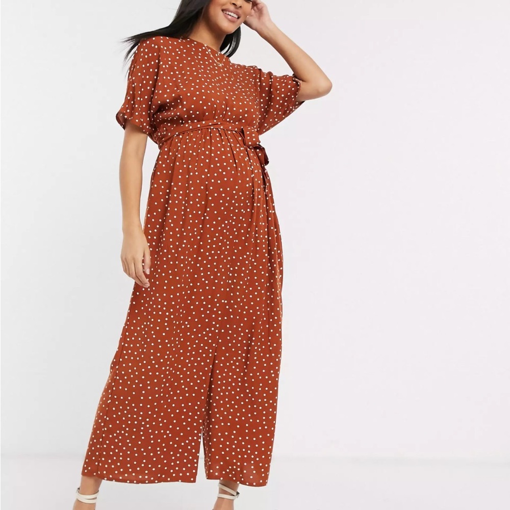 NWOT ASOS maternity jumpsuit burgundy